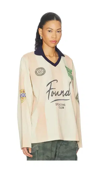 Found Striped Sport Long Sleeve Jersey Tee | Thumbnail 2
