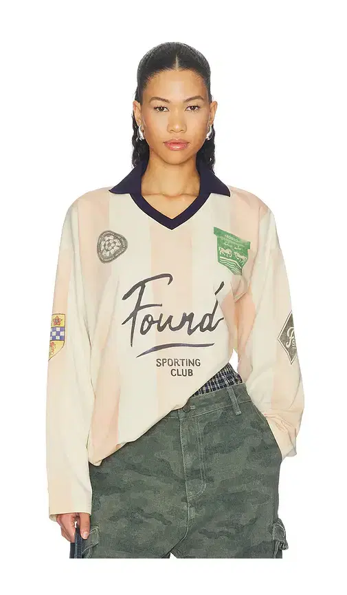 Striped Sport Long Sleeve Jersey Tee