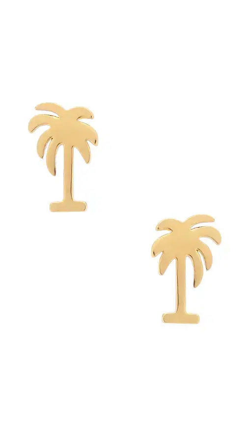Lele Sadoughi Palm Tree Stud Earrings