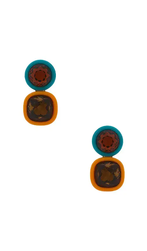 Lele Sadoughi Gem Duo Earrings