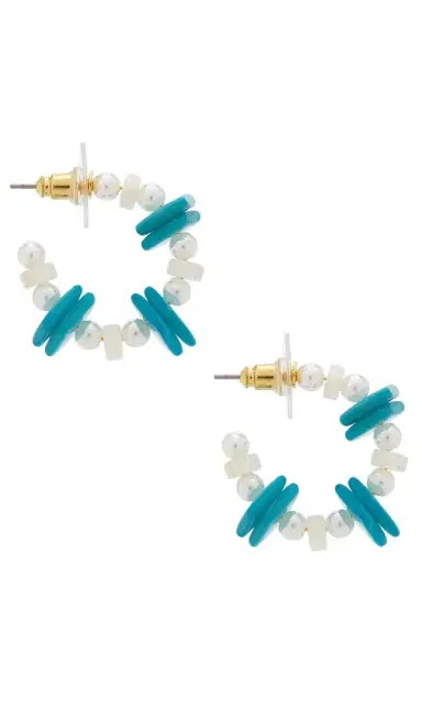 Lele Sadoughi Beach Club Hoop Earrings | Thumbnail 2