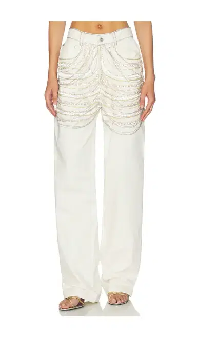 Lapointe Embroidered Straight Leg Pant | Thumbnail 1 Lapointe Embroidered Straight Leg Pant | Thumbnail 1