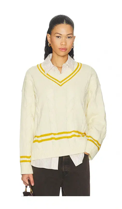 Found Cricket V Neck Sweater