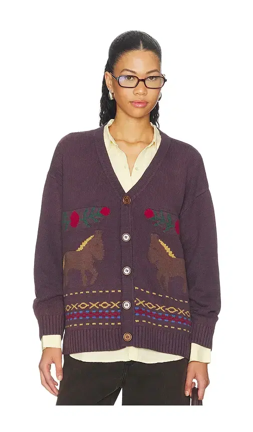 Found Horse Jacquard Cardigan