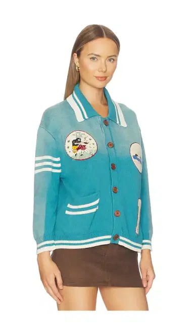 Found Varsity Patch Collared Cardigan | Thumbnail 2