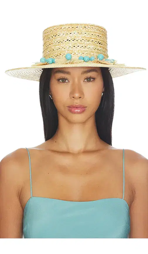 Poms Straw Hat