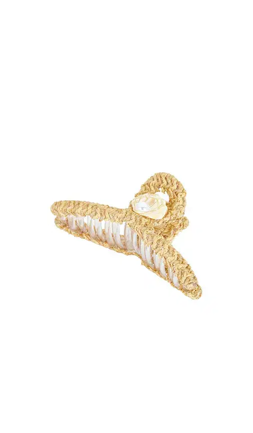 Lele Sadoughi Raffia Shell Claw Clip