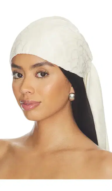 Lele Sadoughi Sophia Eyelet Scarf Cap | Thumbnail 1 Lele Sadoughi Sophia Eyelet Scarf Cap | Thumbnail 1