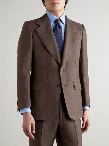 Husbands Wool and Linen-Blend Twill Suit Jacket - Men | Thumbnail 3 Husbands Wool and Linen-Blend Twill Suit Jacket - Men | Thumbnail 3