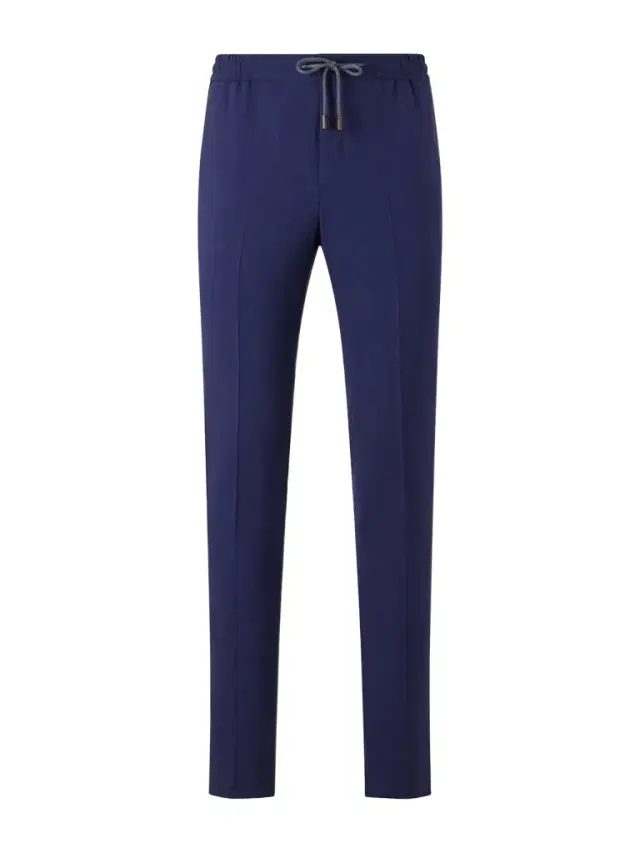 Tapered Pleated Virgin Wool, Silk and Linen-Blend Drawstring Trousers - Men