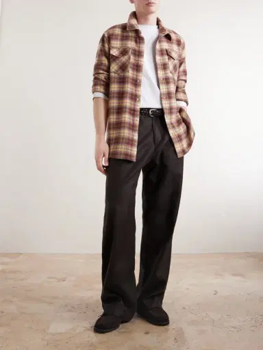God’s True Cashmere Saffron Checked Cashmere Shirt - Men | Thumbnail 2 God’s True Cashmere Saffron Checked Cashmere Shirt - Men | Thumbnail 2