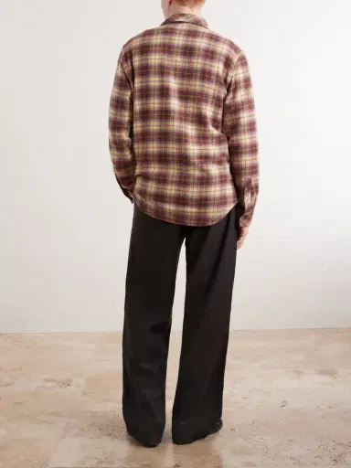 God’s True Cashmere Saffron Checked Cashmere Shirt - Men | Thumbnail 4 God’s True Cashmere Saffron Checked Cashmere Shirt - Men | Thumbnail 4