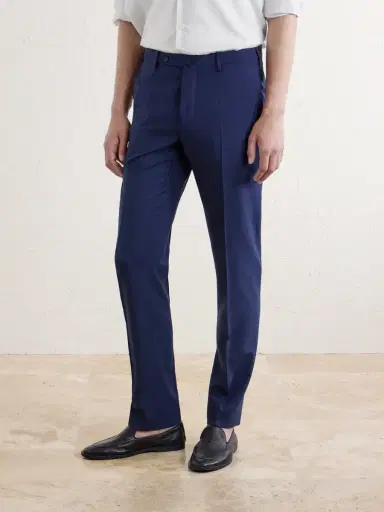 Slowear Straight-Leg Pleated Virgin Wool, Silk and Linen-Blend Trousers - Men | Thumbnail 3 Slowear Straight-Leg Pleated Virgin Wool, Silk and Linen-Blend Trousers - Men | Thumbnail 3