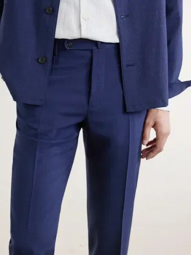 Slowear Straight-Leg Pleated Virgin Wool, Silk and Linen-Blend Trousers - Men | Thumbnail 5 Slowear Straight-Leg Pleated Virgin Wool, Silk and Linen-Blend Trousers - Men | Thumbnail 5