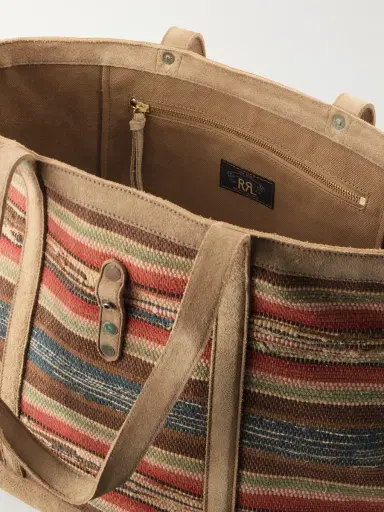 RRL Murphy Medium Suede-Trimmed Woven Cotton Tote Bag - Men | Thumbnail 6 RRL Murphy Medium Suede-Trimmed Woven Cotton Tote Bag - Men | Thumbnail 6