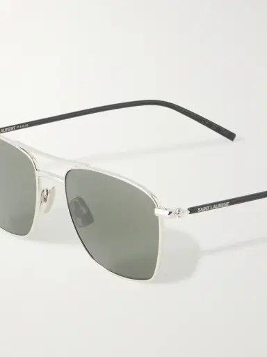 Saint Laurent Aviator-Style Silver-Tone Sunglasses - Men | Thumbnail 3 Saint Laurent Aviator-Style Silver-Tone Sunglasses - Men | Thumbnail 3