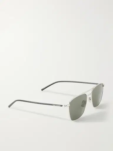 Saint Laurent Aviator-Style Silver-Tone Sunglasses - Men | Thumbnail 4 Saint Laurent Aviator-Style Silver-Tone Sunglasses - Men | Thumbnail 4