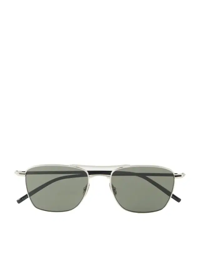 Aviator-Style Silver-Tone Sunglasses - Men