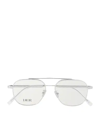 DIOR Eyewear DiorBotanicaO S6U Geometric Silver-Tone Glasses - Men | Thumbnail 1 DIOR Eyewear DiorBotanicaO S6U Geometric Silver-Tone Glasses - Men | Thumbnail 1