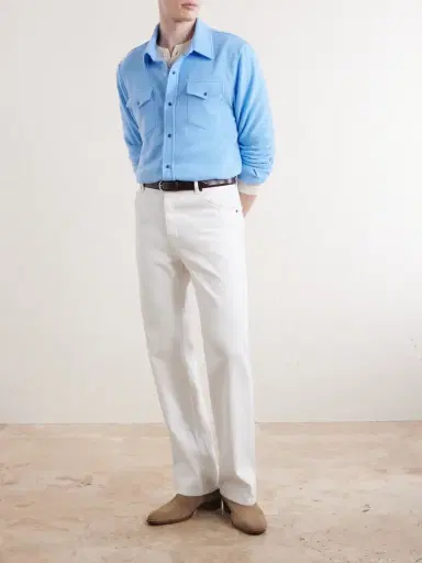 God’s True Cashmere Blue Lagoon Cashmere Shirt - Men | Thumbnail 2