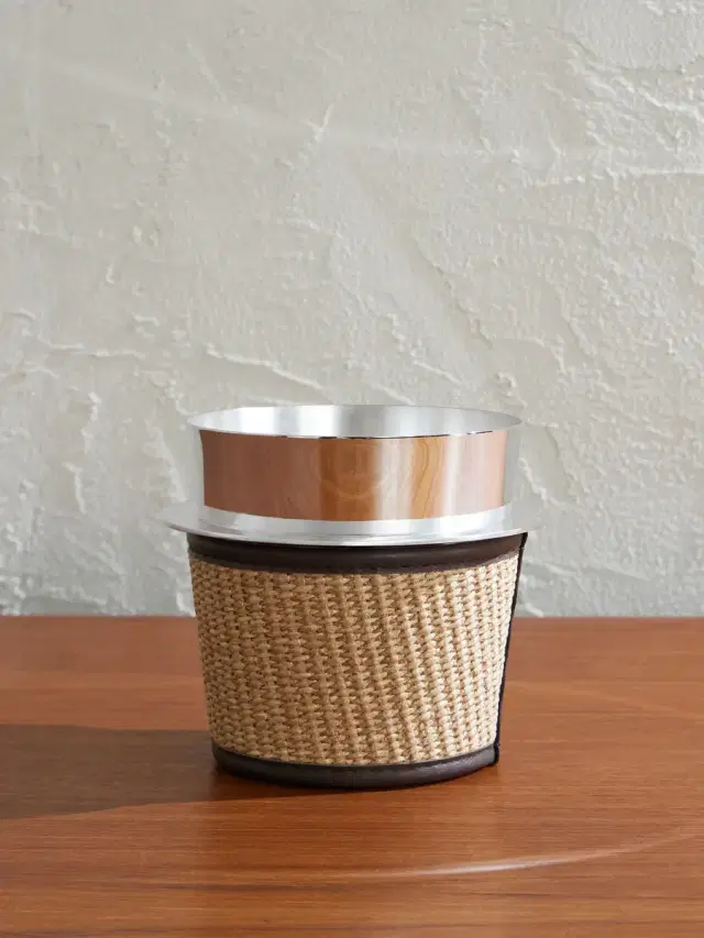 Brunello Cucinelli Steel, Raffia and Leather Ice Bucket - Men