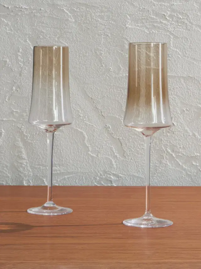Brunello Cucinelli Set of Two Murano Glass Flute Glasses - Men