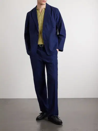 Portuguese Flannel Atlantico Straight-Leg Organic Cotton-Seersucker Trousers - Men | Thumbnail 2 Portuguese Flannel Atlantico Straight-Leg Organic Cotton-Seersucker Trousers - Men | Thumbnail 2