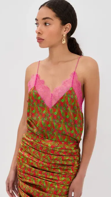 FRANÇOISE Layla Silk Top Floral Red 34 | Thumbnail 2