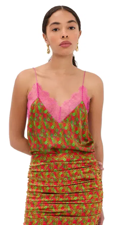 FRANÇOISE Layla Silk Top Floral Red 34 | Thumbnail 1