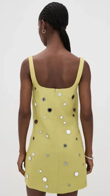 TANYA TAYLOR Barton Mirror Dress Lime Mist | Thumbnail 3 TANYA TAYLOR Barton Mirror Dress Lime Mist | Thumbnail 3