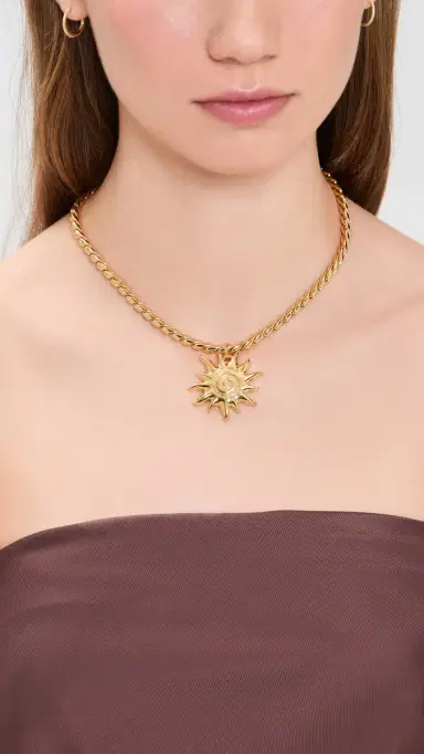 Martha Calvo Sol Necklace Gold One Size | Thumbnail 3