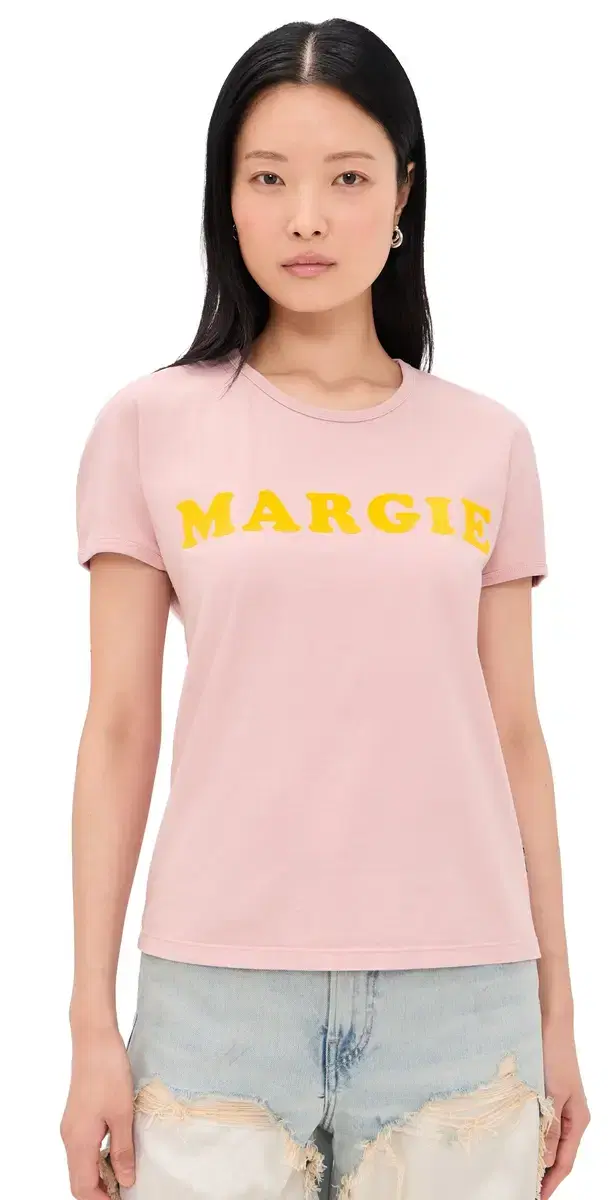 MM6 Maison Margiela Margie T-hirt Faded Pink