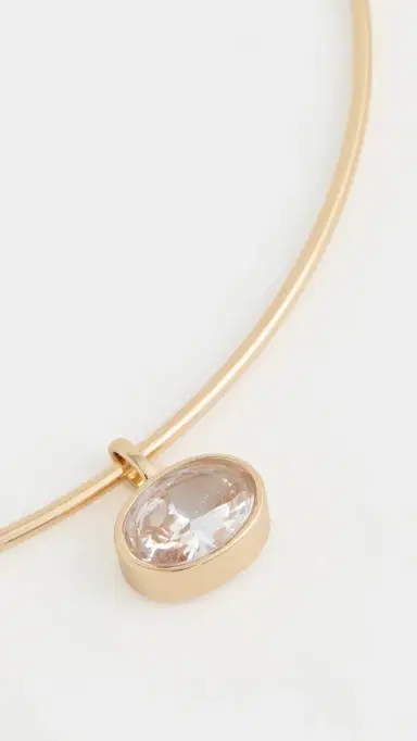 BaubleBar Jelane Gem Collar Necklace Clear/ Gold One Size | Thumbnail 4