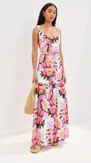 Borgo de Nor Davie Dress Peony Drip | Thumbnail 5