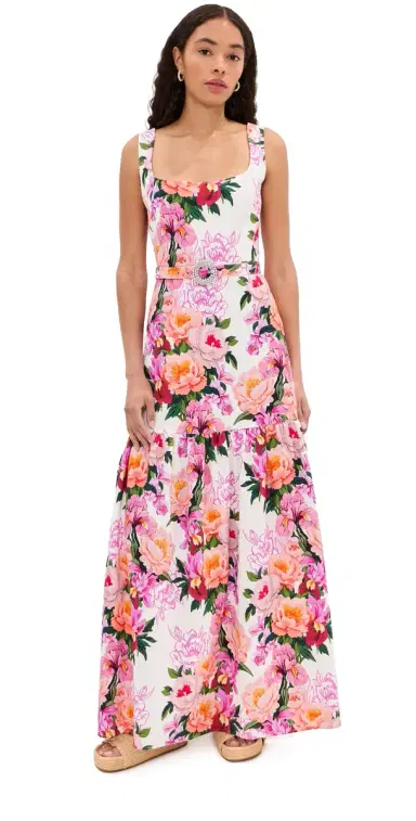 Borgo de Nor Davie Dress Peony Drip | Thumbnail 1