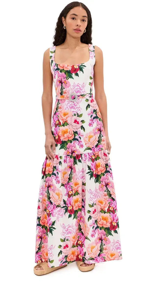 Davie Dress Peony Drip