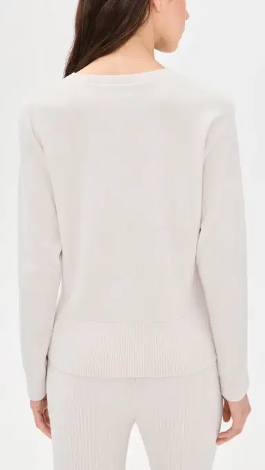 Barefoot Dreams CozyChic Ultra Lite callop Henley Top and Dune | Thumbnail 3