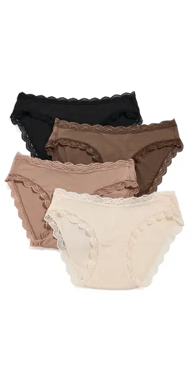 Stripe & Stare Original Knickers 4 Pack Latte Essentials L | Thumbnail 1