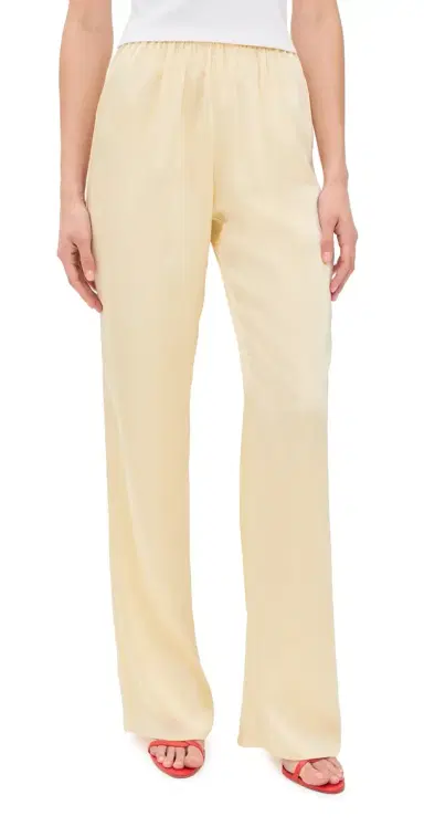 SEROYA Lillian Satin Pants Butter | Thumbnail 1 SEROYA Lillian Satin Pants Butter | Thumbnail 1