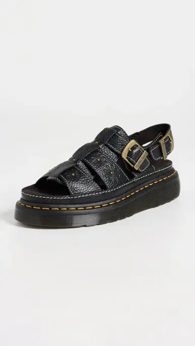 Dr. Martens Wrenlie Open Fisherman Sandals Black 8 | Thumbnail 2