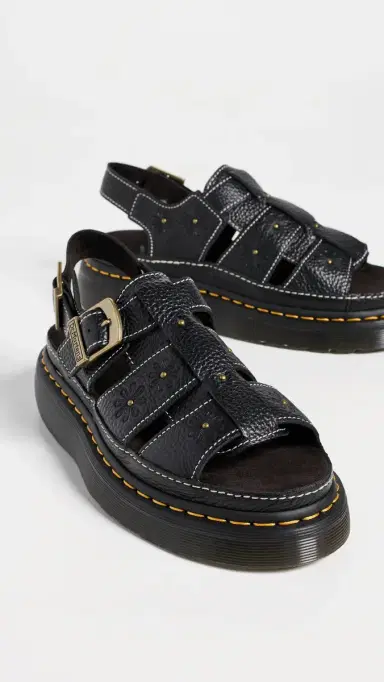 Dr. Martens Wrenlie Open Fisherman Sandals Black 8 | Thumbnail 5