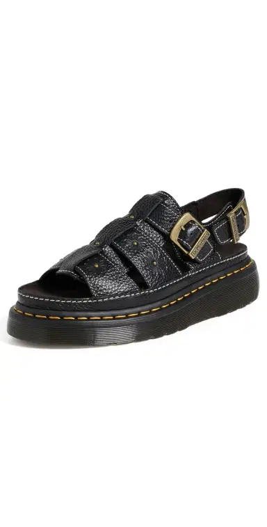Dr. Martens Wrenlie Open Fisherman Sandals Black 8 | Thumbnail 1