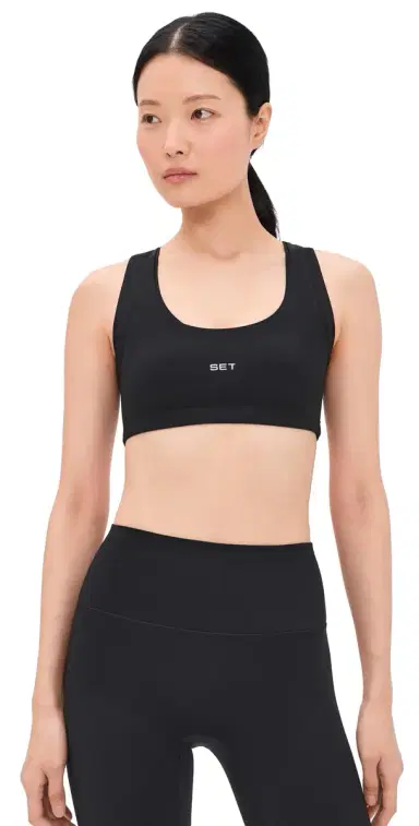 SET Sportbody Sporty Gym Bra Onyx | Thumbnail 1