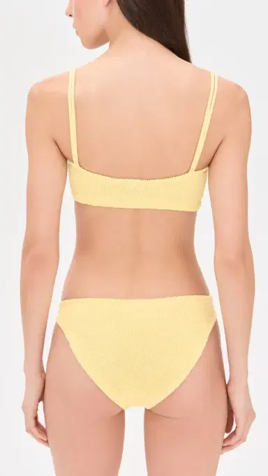 Hunza G Cassie Beaded Bikini Set Butter One Size | Thumbnail 3