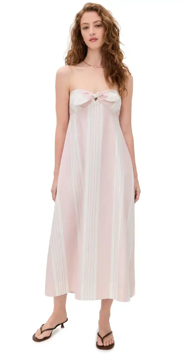 POSSE Rosie trapless Dress Pink tripe