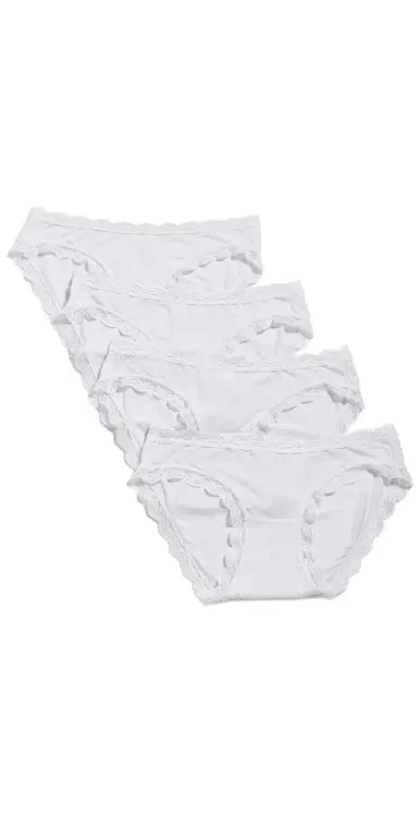 Stripe & Stare Original Knicker Panties 4 Pack White | Thumbnail 1