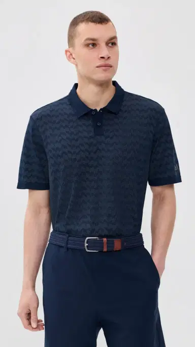 Adidas Golf Ultimate365 Tour Seamless Polo Shirt Collegiate Navy/Wonder Sage L | Thumbnail 2 Adidas Golf Ultimate365 Tour Seamless Polo Shirt Collegiate Navy/Wonder Sage L | Thumbnail 2