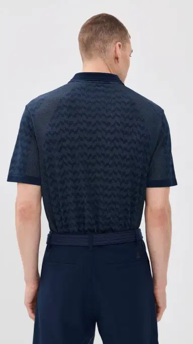 Adidas Golf Ultimate365 Tour Seamless Polo Shirt Collegiate Navy/Wonder Sage L | Thumbnail 3 Adidas Golf Ultimate365 Tour Seamless Polo Shirt Collegiate Navy/Wonder Sage L | Thumbnail 3
