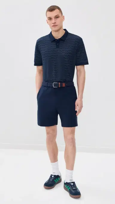 Adidas Golf Ultimate365 Tour Seamless Polo Shirt Collegiate Navy/Wonder Sage L | Thumbnail 5 Adidas Golf Ultimate365 Tour Seamless Polo Shirt Collegiate Navy/Wonder Sage L | Thumbnail 5