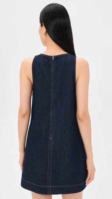 Madewell Denim Mini Shift Dress Rinse Wash | Thumbnail 3